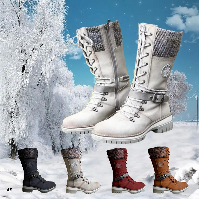 Wasserdichte Knie-Schneestiefel für Damen