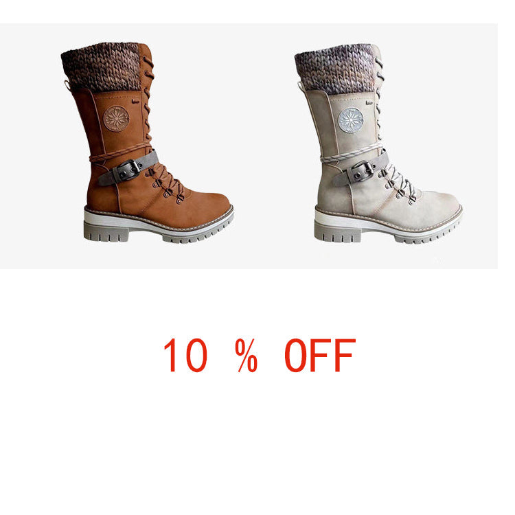 Wasserdichte Knie-Schneestiefel für Damen