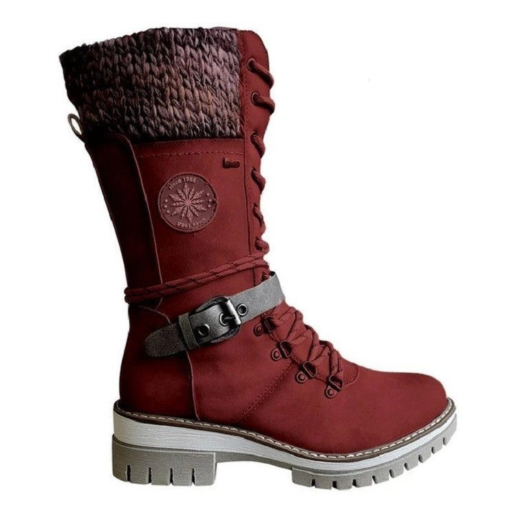 Wasserdichte Knie-Schneestiefel für Damen