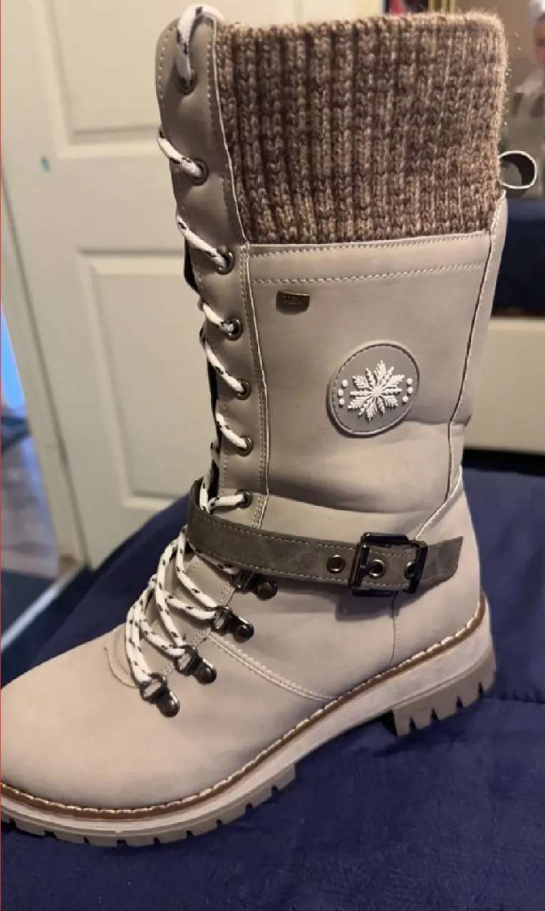 Wasserdichte Knie-Schneestiefel für Damen