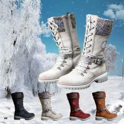 Wasserdichte Knie-Schneestiefel für Damen