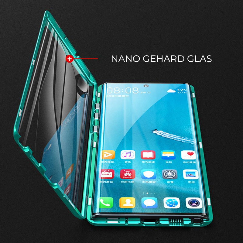Magnetische doppelseitige Handyhülle aus gehärtetem Glas für Samsung