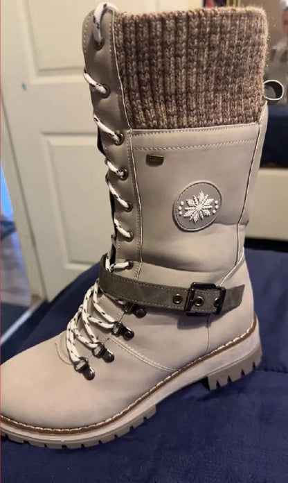 Wasserdichte Knie-Schneestiefel für Damen