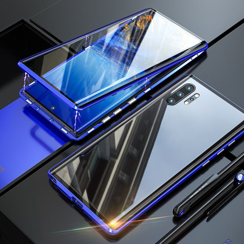 Magnetische doppelseitige Handyhülle aus gehärtetem Glas für Samsung
