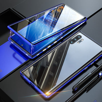 Magnetische doppelseitige Handyhülle aus gehärtetem Glas für Samsung