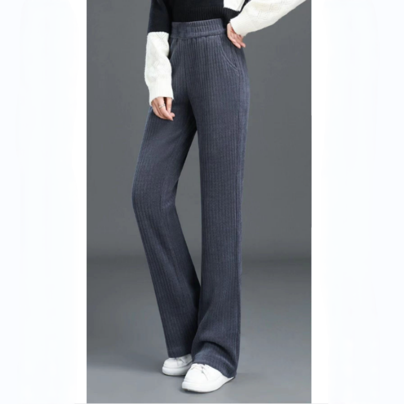 Vielseitige, schlichte Hosen mit elastischem Bund und Hosen mit lockerem Bund für Damen.