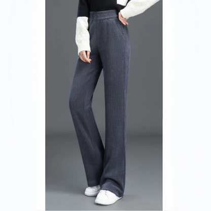 Vielseitige, schlichte Hosen mit elastischem Bund und Hosen mit lockerem Bund für Damen.